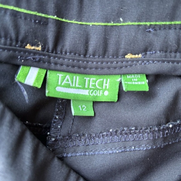 Tail Tech Golf Pants Sz 12 Cropped Dark Navy Blue Athletic Sports Summer Womens - Picture 4 of 11